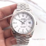 New Upgraded Swiss ETA3235 Rolex Datejust II SS White Face Replica Watch DJII 41mm_th.jpg